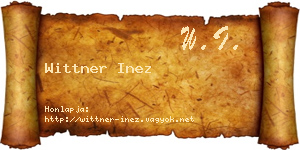 Wittner Inez névjegykártya